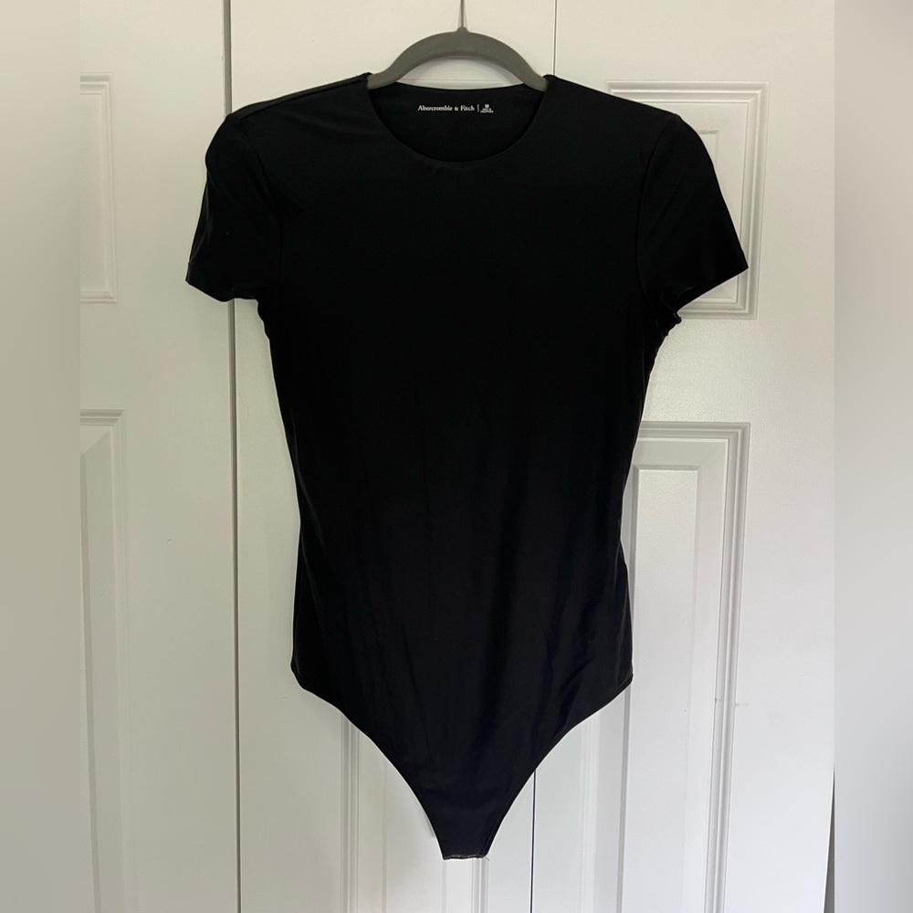 Abercrombie & Fitch Black Fitted Bodysuit